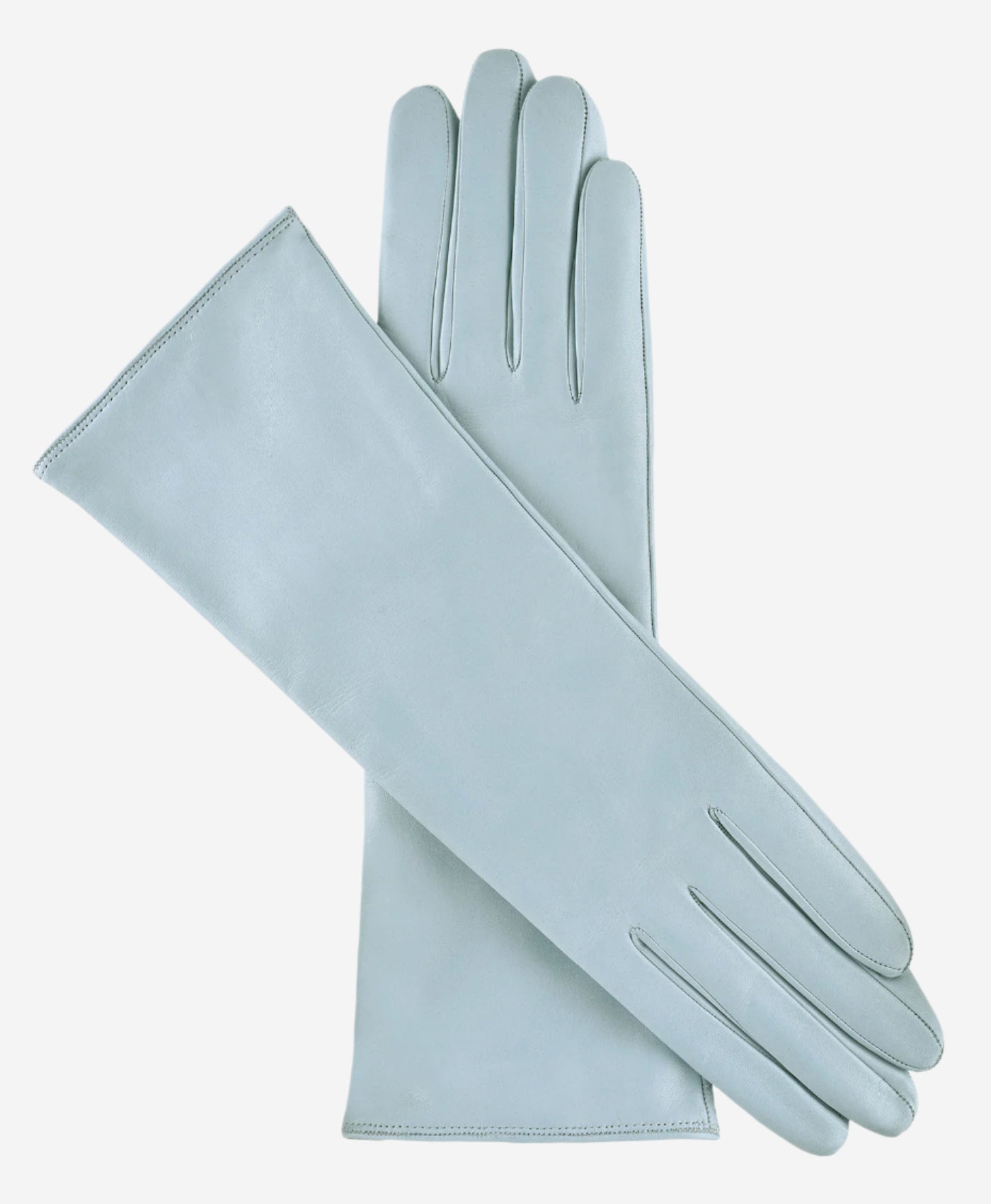 Camilla (sky) - Italian "4 button length" cashmere lined leather gloves