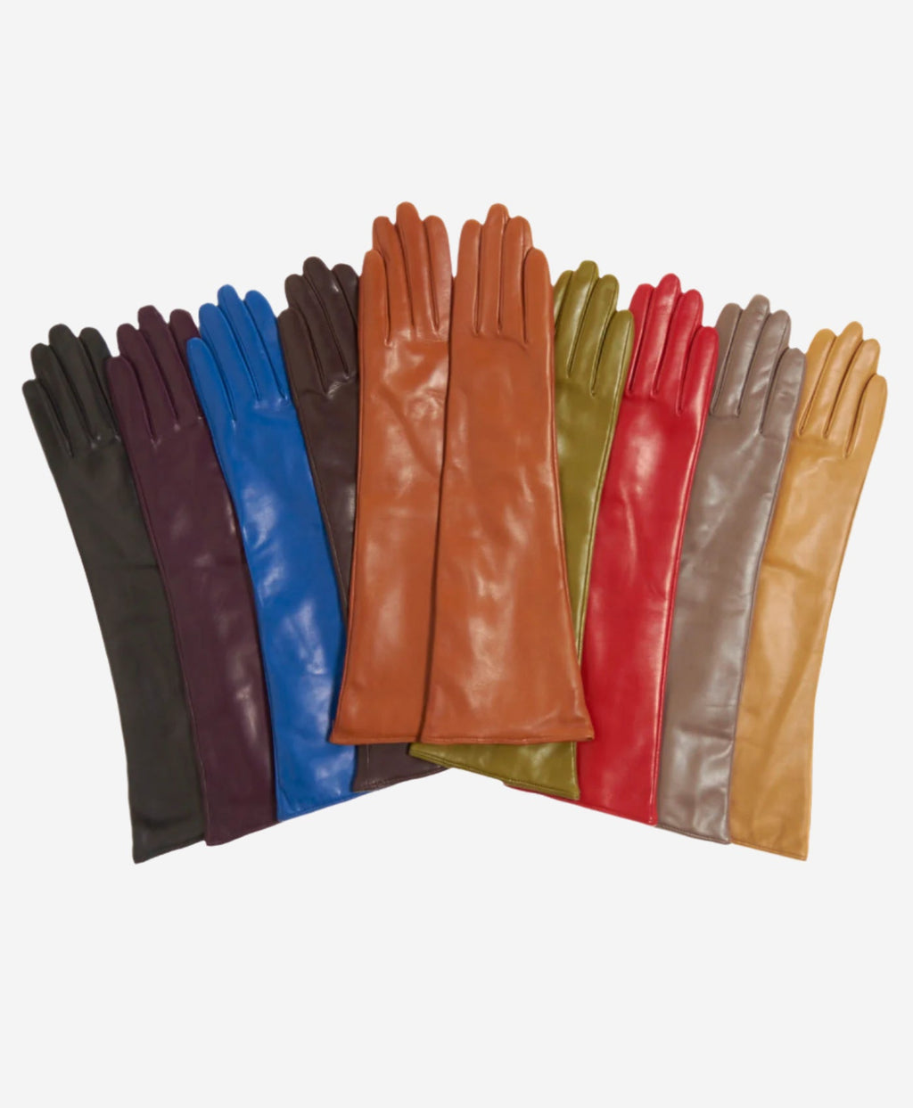 Leonora (red) - Italian "8 Button Length" Cashmere Lined Leather Gloves