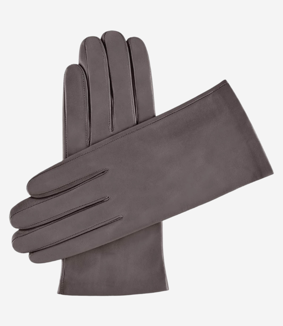 Sofia (taupe) - Italian lambskin leather gloves with silk lining