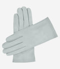 Sofia (ash grey) - Italian lambskin leather gloves with silk lining