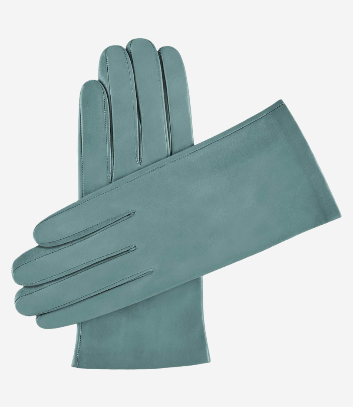 Sofia (teal) - Italian lambskin leather gloves with silk lining