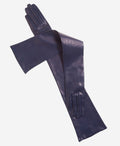 FS15W16 (hblue) - Italian silk lined opera leather gloves 16-button length