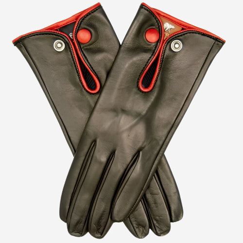 GG4110 (black/red) - Women's Italian casual car gloves