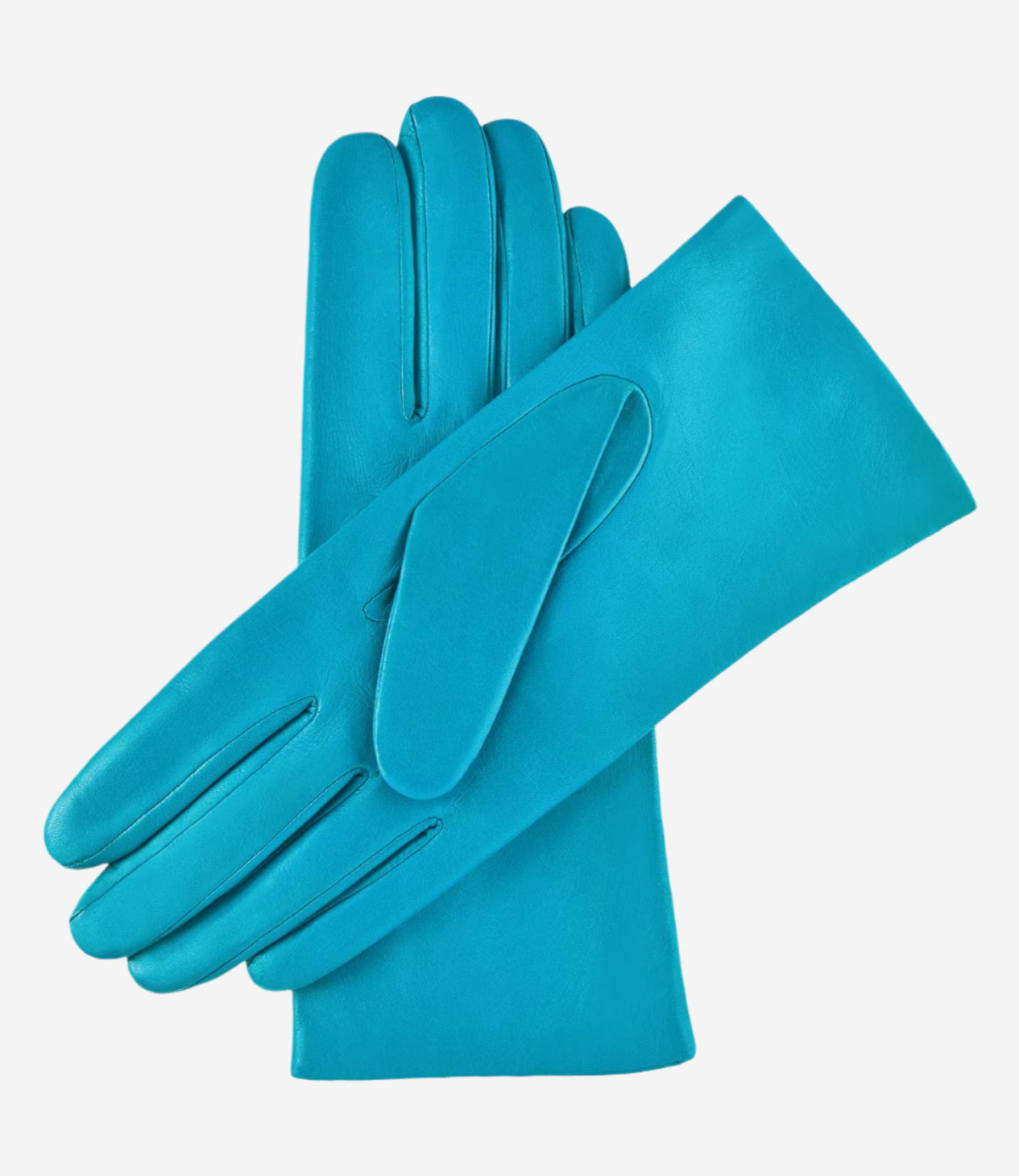 Isabella (aqua) - Italian lambskin leather gloves with cashmere lining