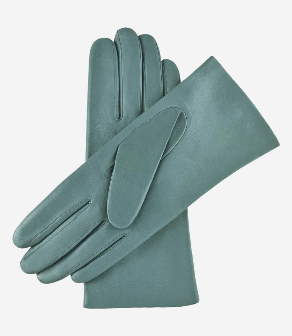 Isabella (sage) - Italian lambskin leather gloves with cashmere lining