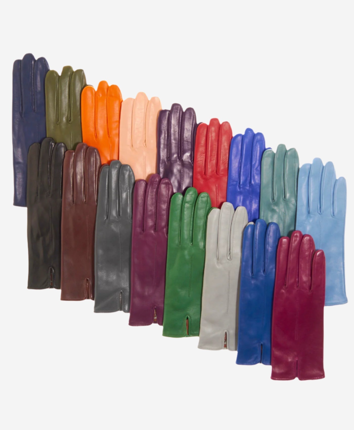 Margherita (brown) - Italian lambskin leather gloves with cashmere lining